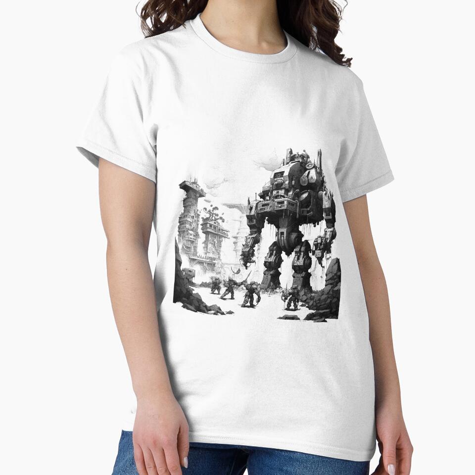 Giant Mech War Machine – Futuristic Sci-Fi Battle Art by inkoutninja