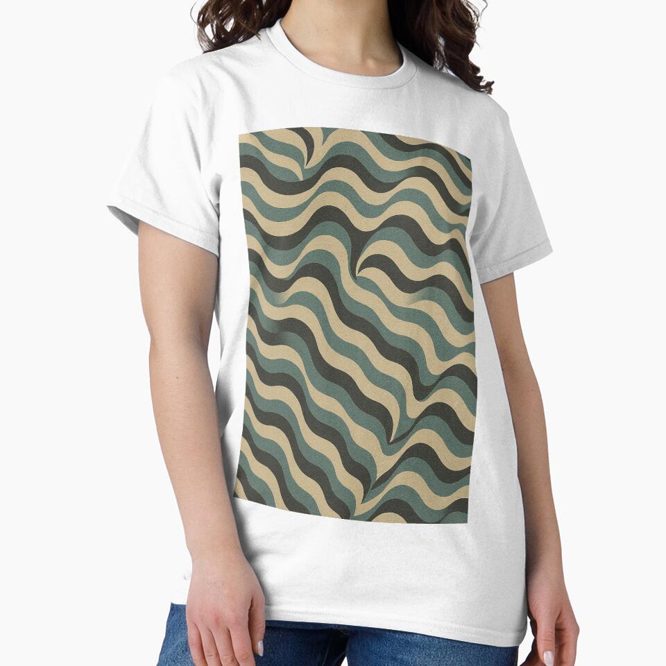 Vintage Wavy Lines in Muted Tones by weirdfishes123