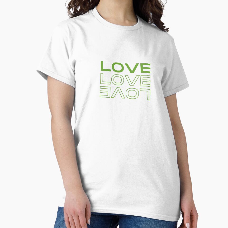 Up side down LOVE in green black and white by PHAMARTIST
