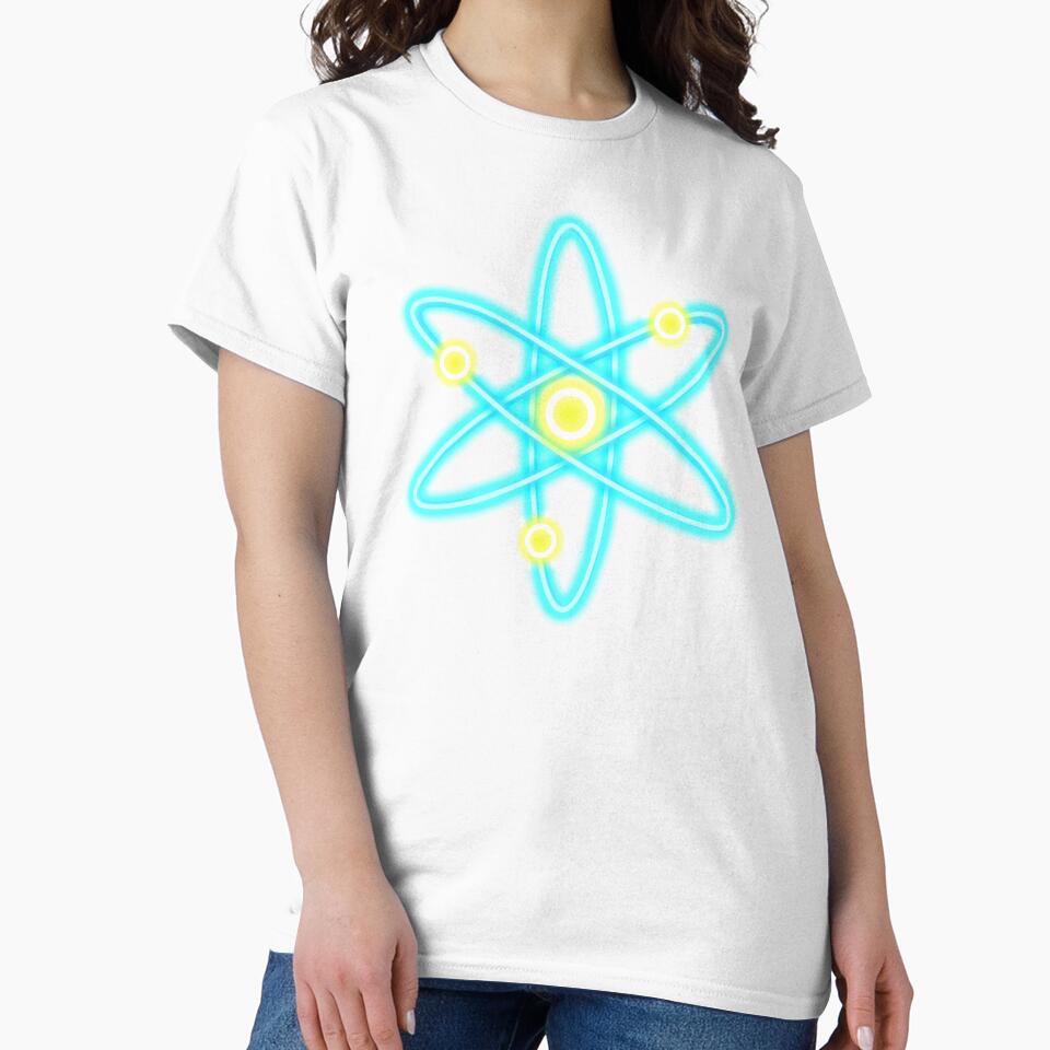Light Blue Neon Lights Cosmos Atom by Milasneeze