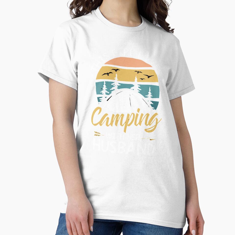 Womens Wife This Girl Loves Camping with Her Husband Outdoor by ghazalish