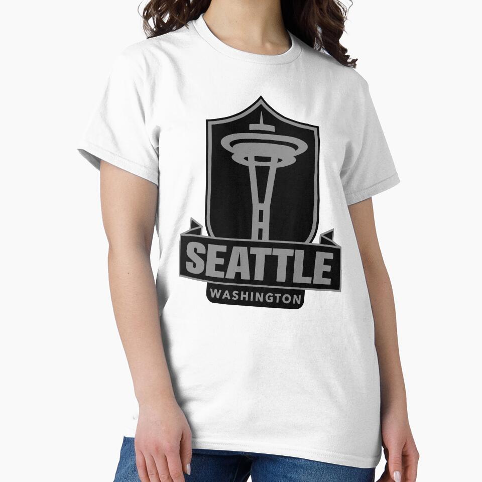 Seattle space needle grey 2 by VRedBaller Unisex , , , Long Sleeve Tee
