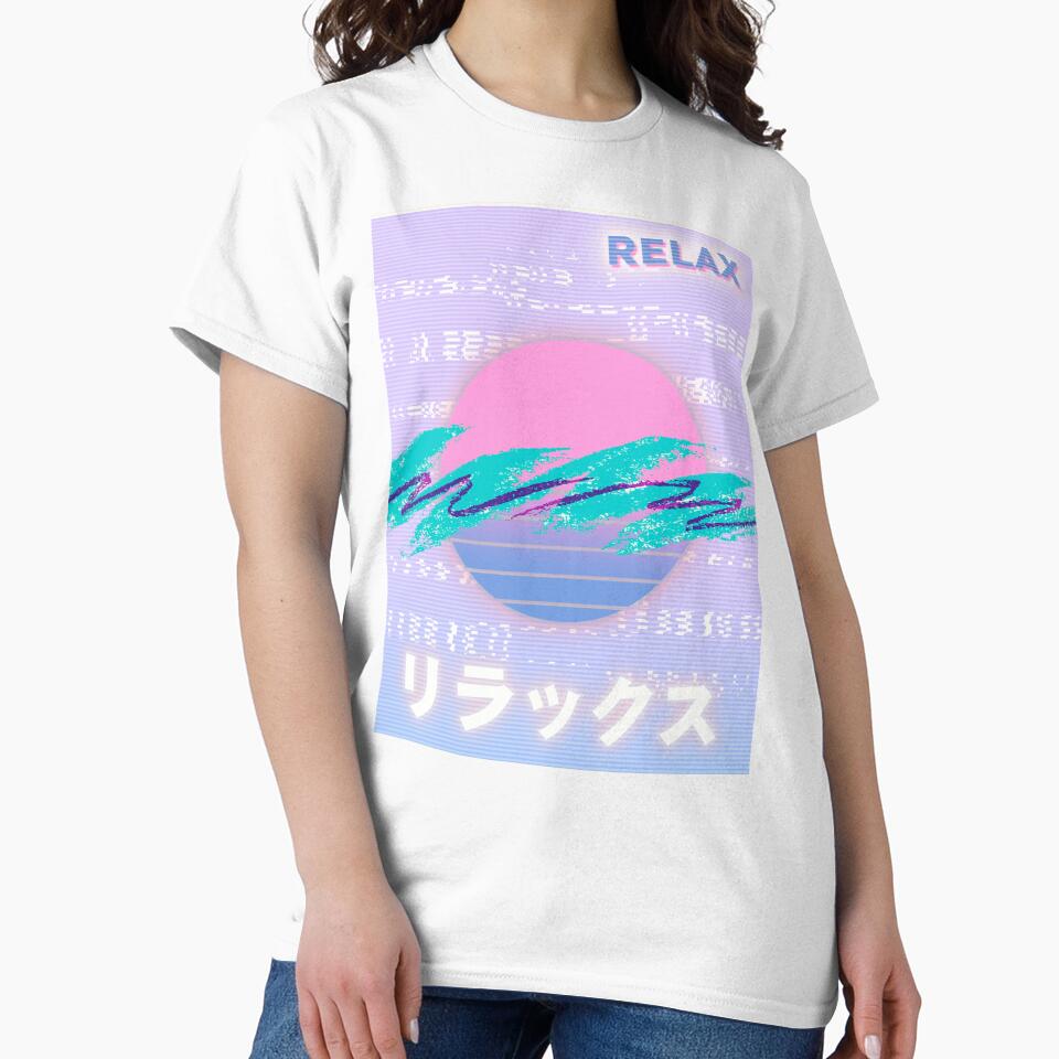 Retro 80s and 90s Aesthetic Vaporwave Relax graphic by D-C-Designs