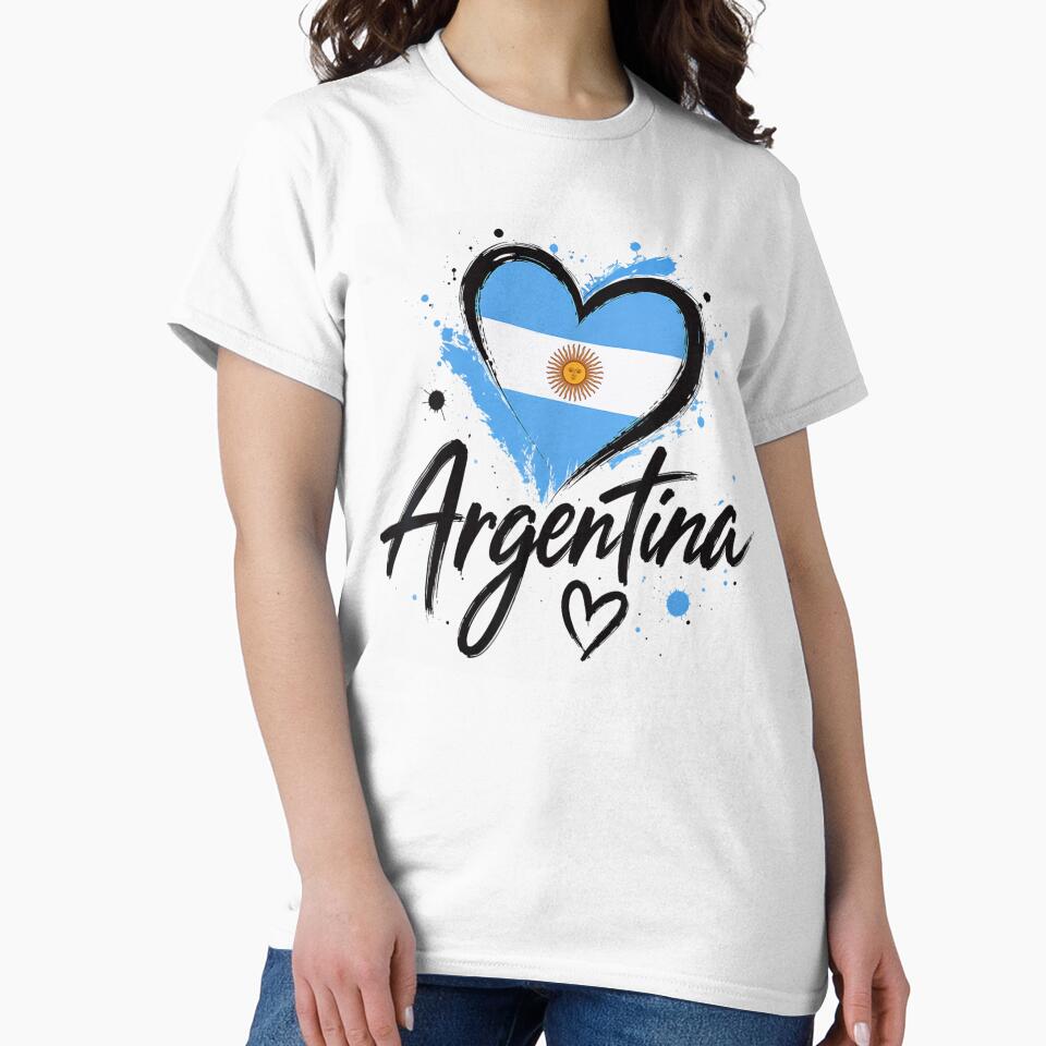 Argentina Heart Flag Patriotic Love Country Pride National Spirit by Serene woods