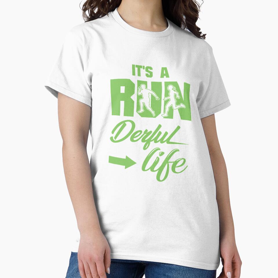 It's A Run Derful Life - Running Quotes - Green, Black, White - Marathoner Gift, Runner's Gift, Running Gift by RaceRunnerz-