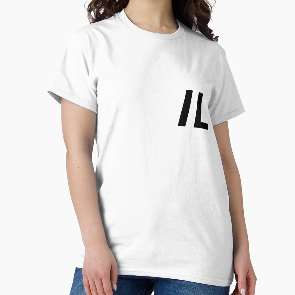 "IronLogic Essential – Black logo on white T-shirt by IronLogic