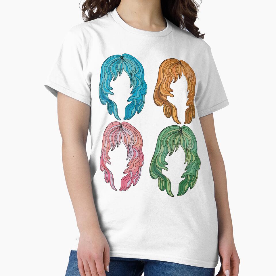 Groovy Retro 70s Shag Hair Silhouettes by Karin Taylor