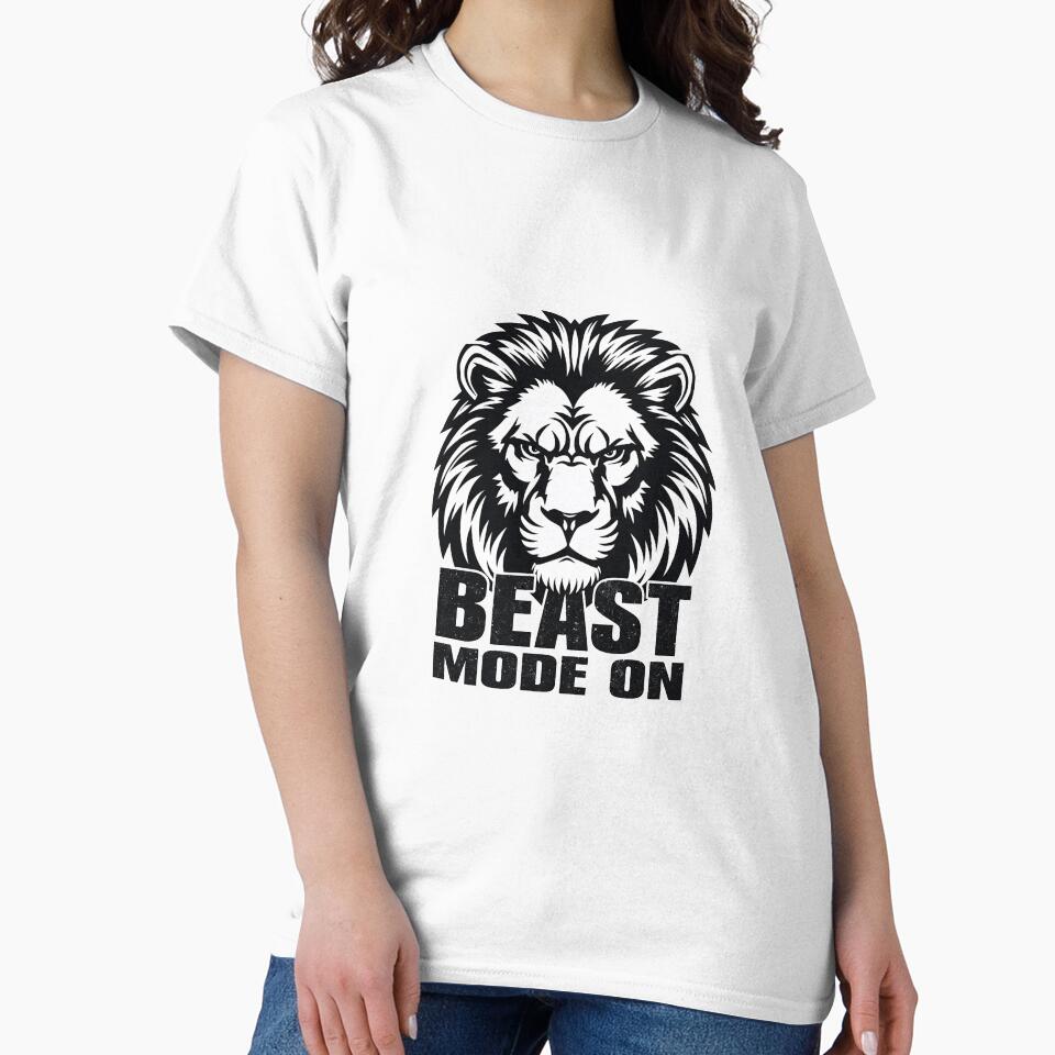 Beast Mode Lion – Fierce Lion Head Gym Motivation by PIXENTRA
