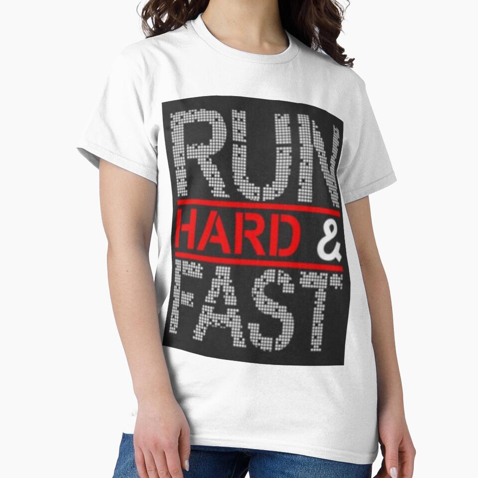 Run Hard And Fast Printed T-Shirt by storeInsight