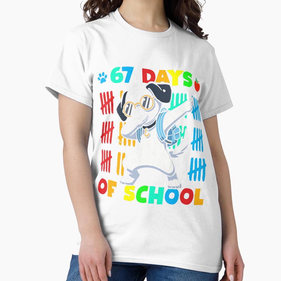 Happy Sixty Seven Days School Cute Dalmatian Bright Fun by ImeldaSparks