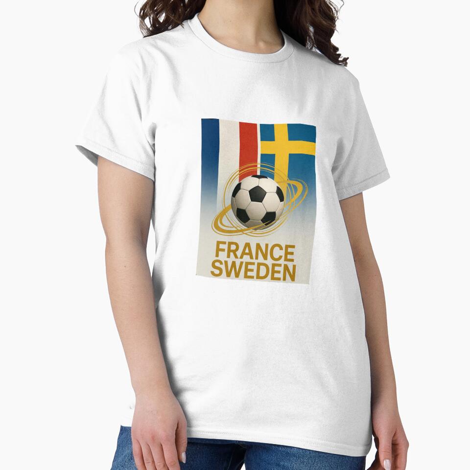 France vs Sweden Soccer 2026 | Football Match Poster by Nexus Space Unisex , , , Long Sleeve Tee