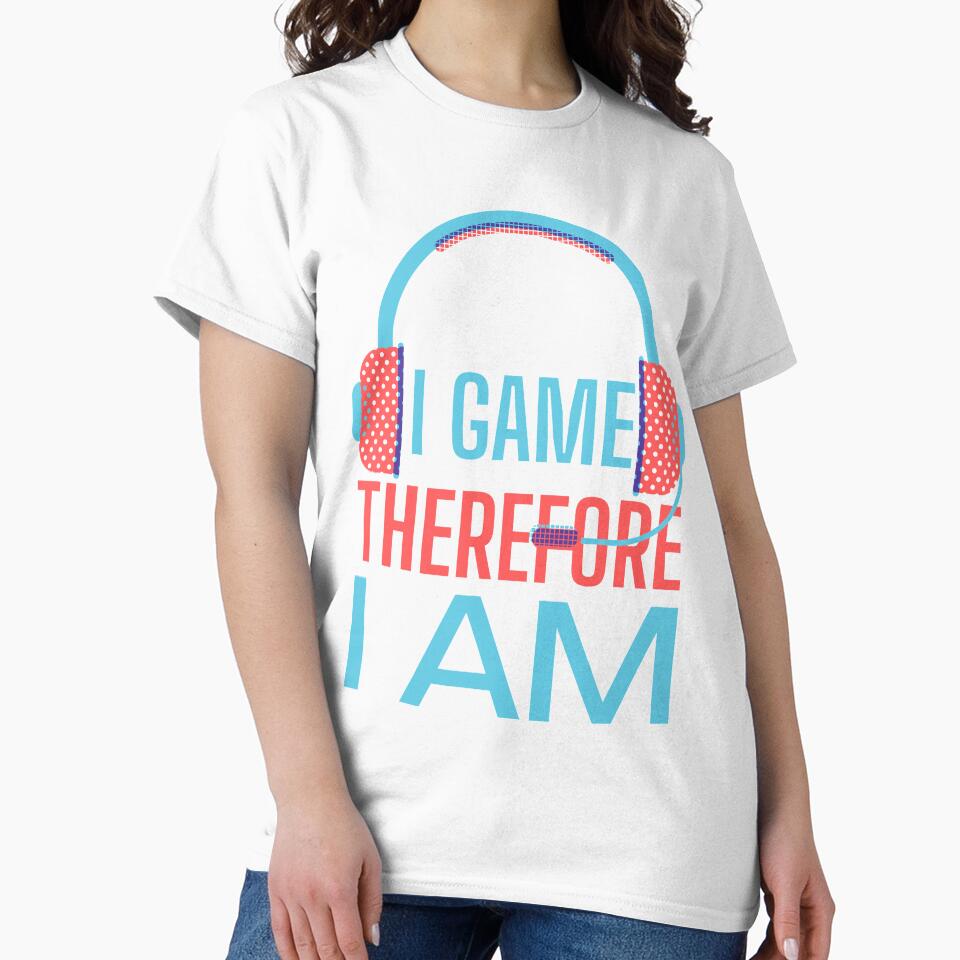 I Game Therefore I Am Red Headset by SweetAndSpice