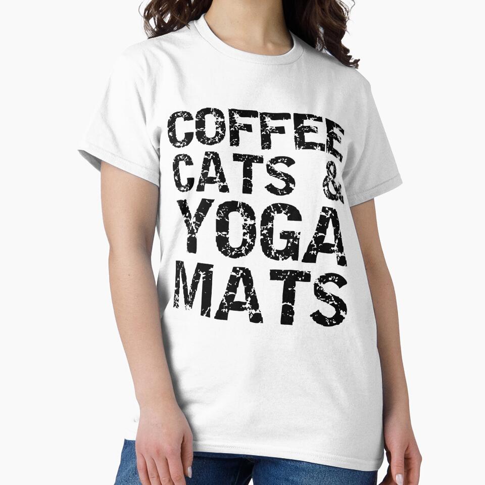 Funny Coffee Cats & Yoga Mats Funny Workout Quote by TNDesignStudio