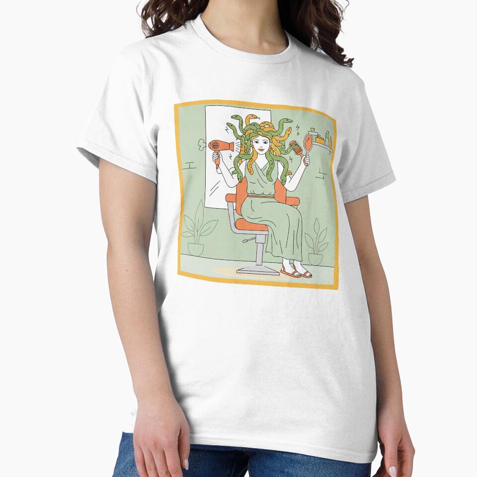 Medusa The Hairdresser - Snake Charmer Salon | Funny Greek Mythology by codex antique