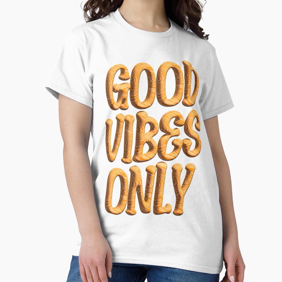 Good vibes only - Realistic wooden 3d typography by ak3shay