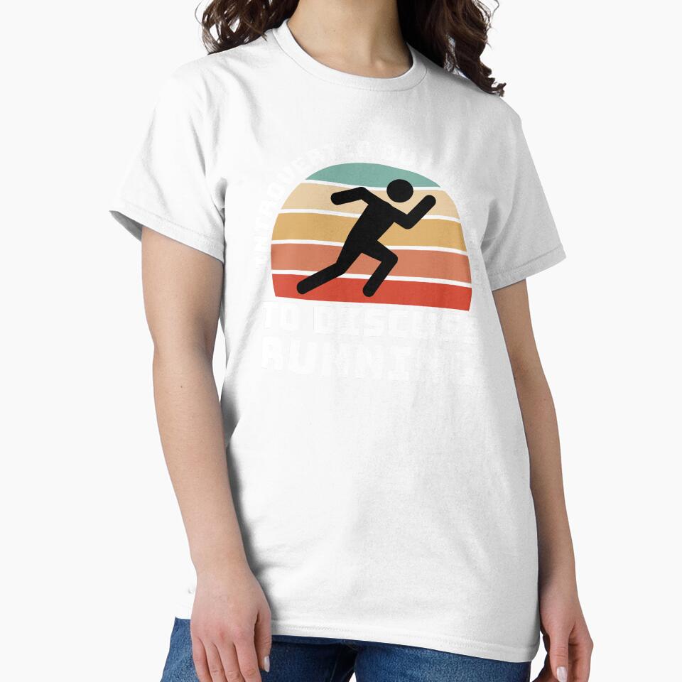 Running sports Quote , Introverted But Willing To Discuss Running  , this is a great gift for who loves running sport , Sports lover by Fokma
