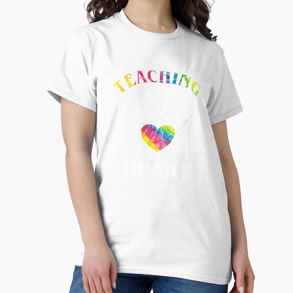 Teacher Appreciation Gift Teaching Is A Work Of Heart Design by Sapphire Star