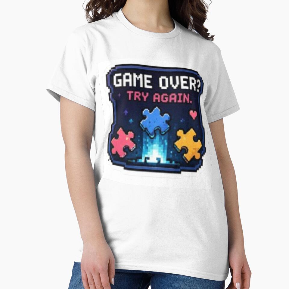 Retro Pixel Puzzle Gamer Design by Jyotisima8929