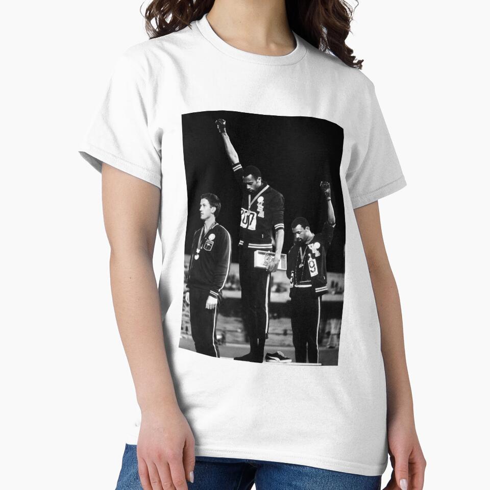 Black Power Salute Tommie Smith 1968 Classic Unisex Tee, , Bes For You Cotton Printed Gift Vintage Classic by kotasreysq