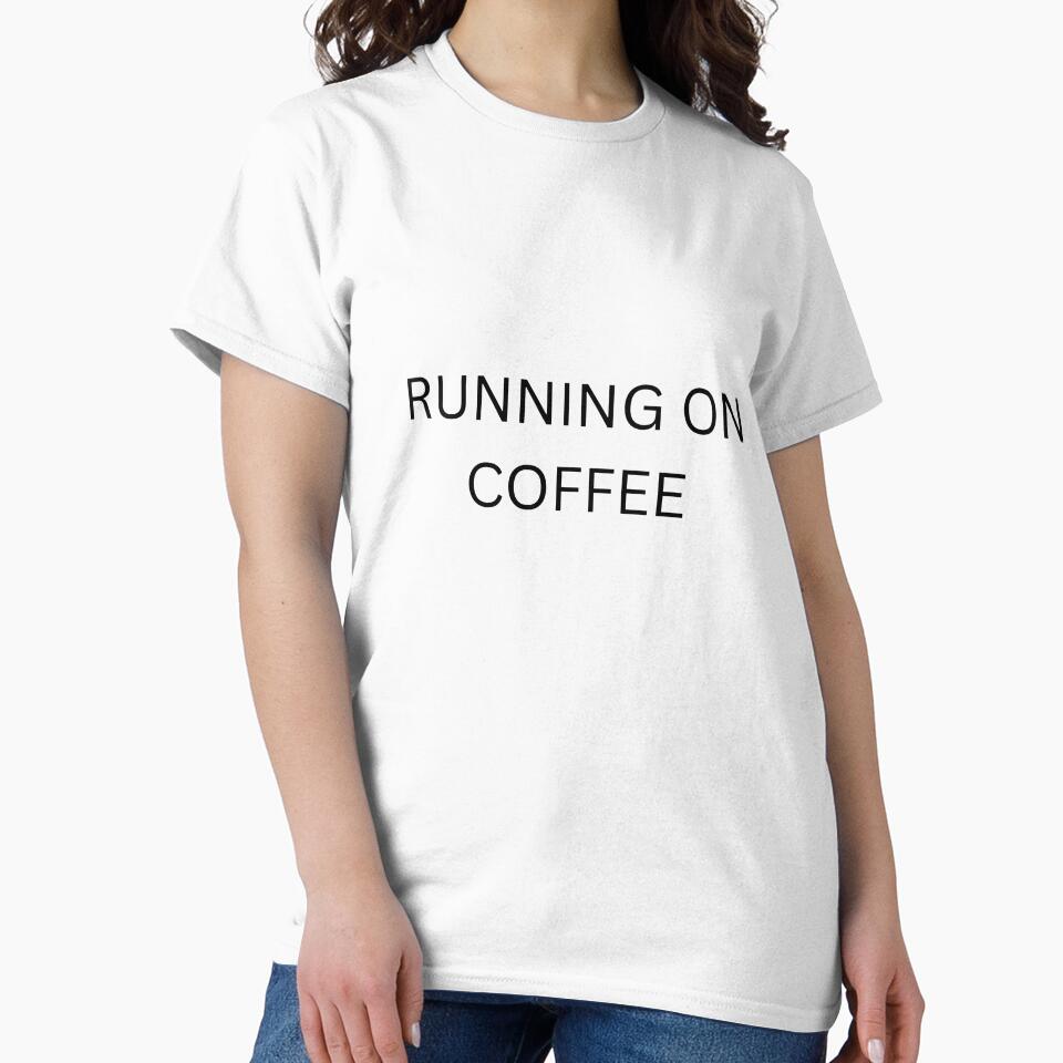 Running On Coffee Funny Typography Design by ModernMoodCo