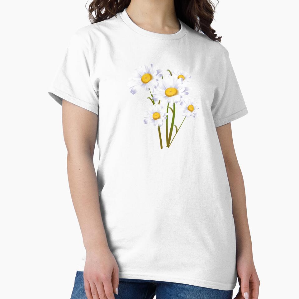 Bloom White Watercolor Summer Flowers Pattern by ArtCornerStudio