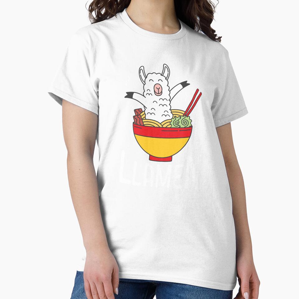 Llamen Funny Llama Ramen Noodles Foodie Gift by haselshirt