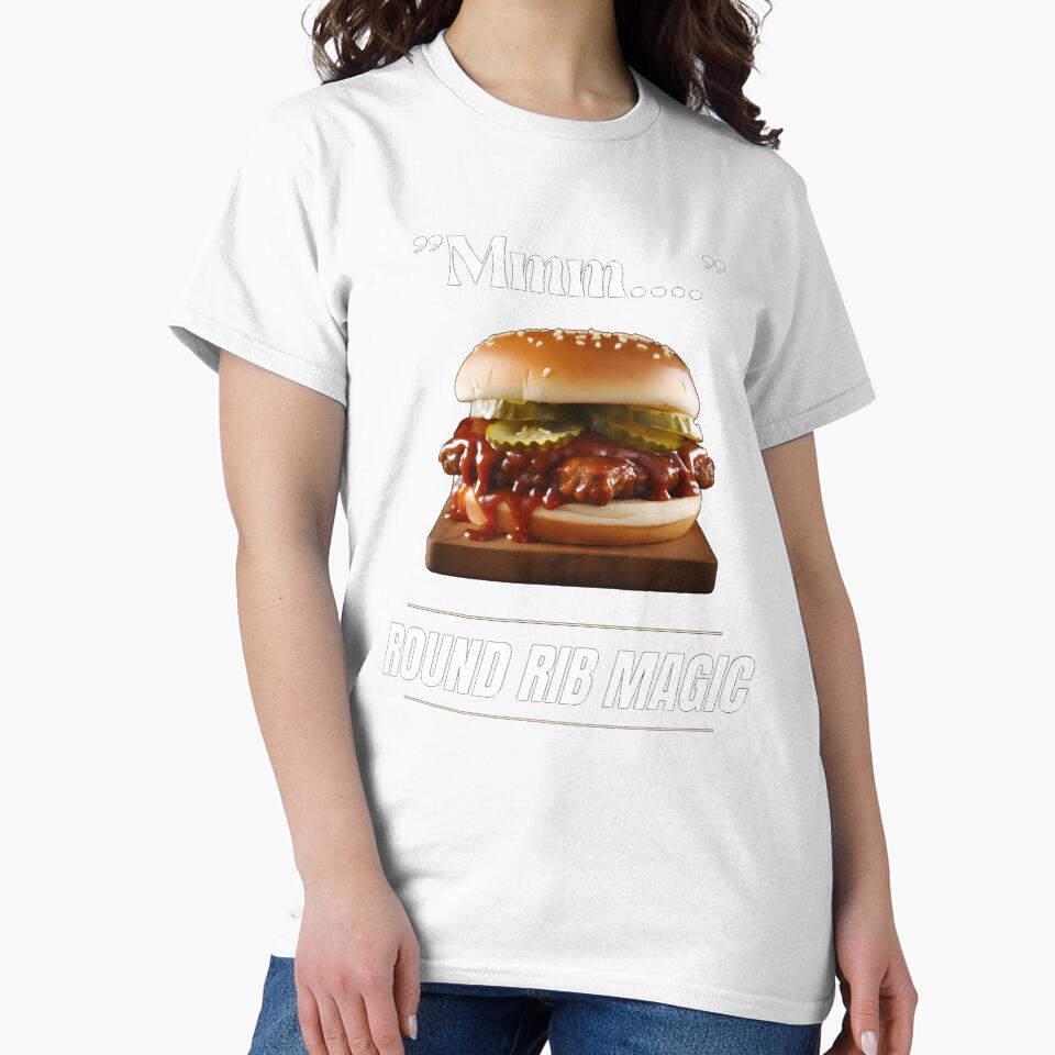 Rib Burger T Shirt by Jackflash2023