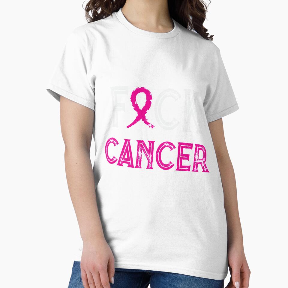 F*ck Cancer Breast Cancer Awareness T-Shirt by AllStarMerch
