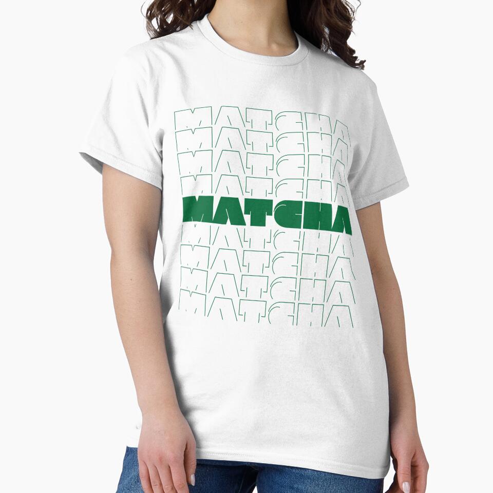 Minimalist Matcha – Modern Aesthetic Green Tea Shirt by theinkedprintco