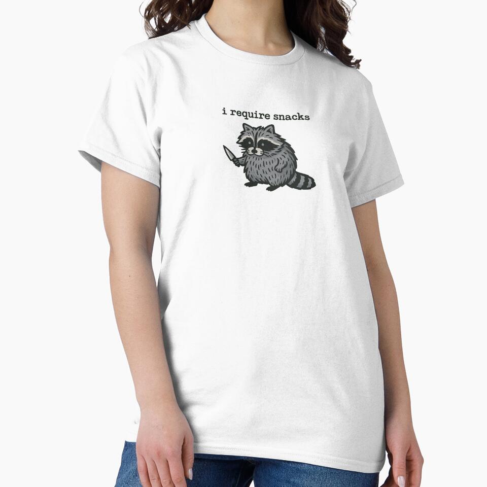 I Require Snacks - Funny Raccoon by Alpha Stag