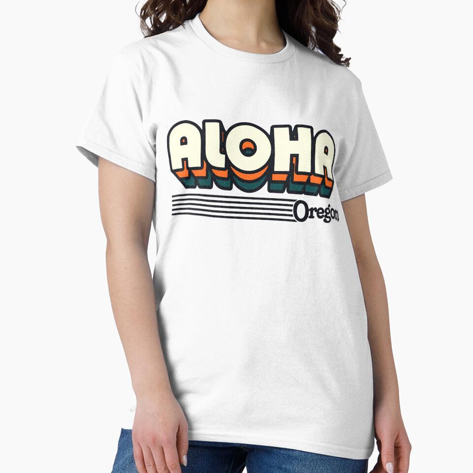 Aloha, Oregon | Retro Stripes by retroready