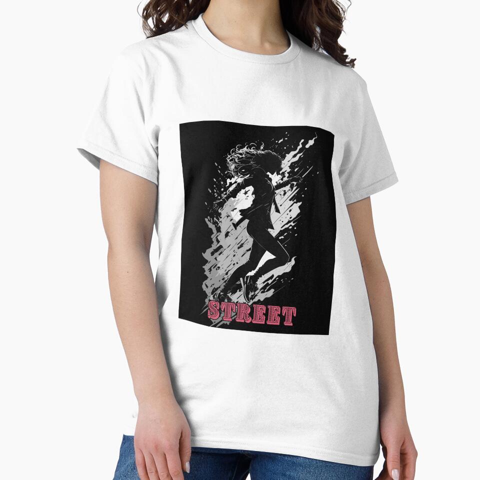 running woman in black and white by MacLis