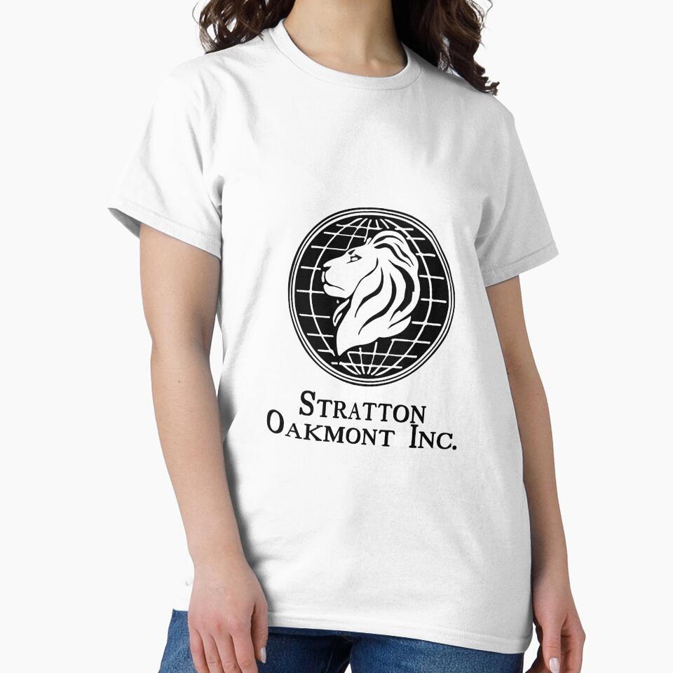 Stratton Oakmont Sticker Tshirt by KING LAM