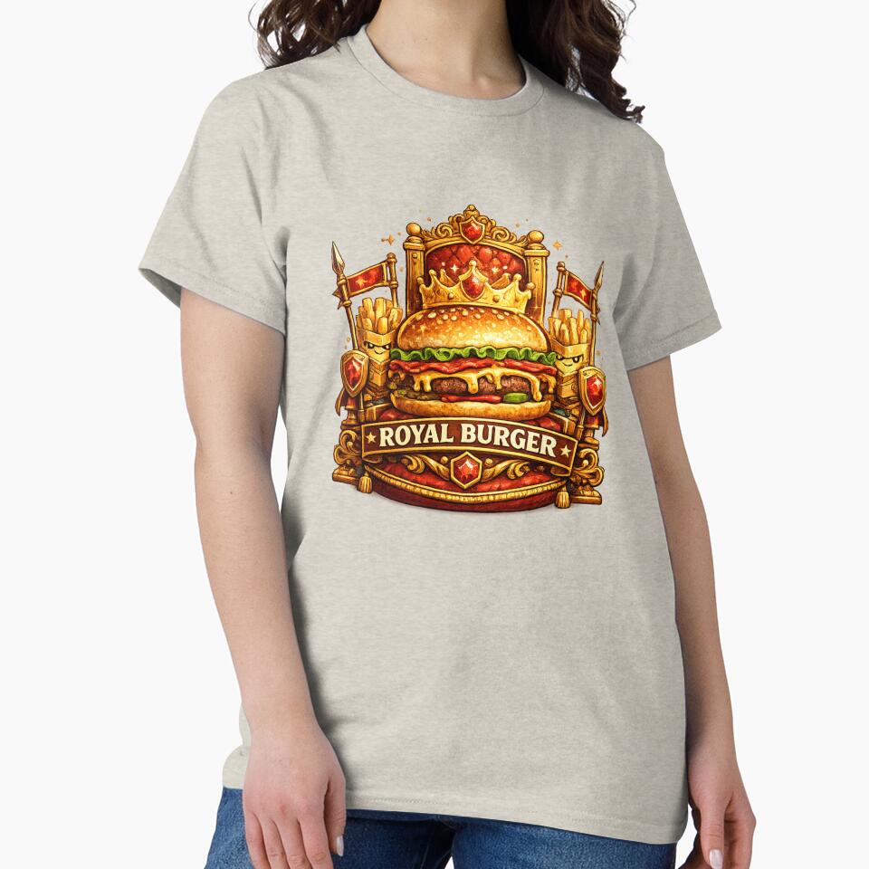 Royal Burger: Throne Crown Royalty Luxury Feast Design by irfanshikh