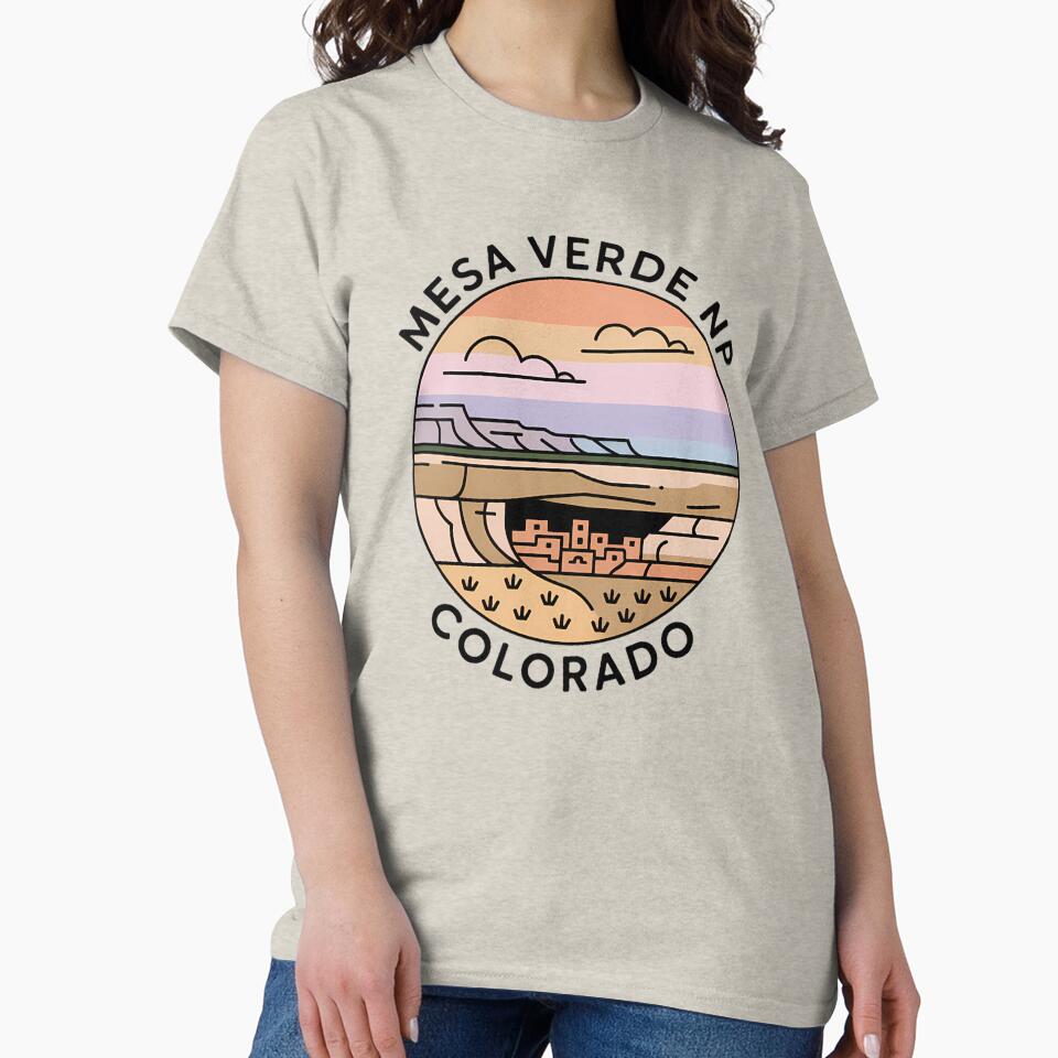 Mesa Verde Minimalist Pastel Badge – Colorado National Park Sticker by Horizon Tales
