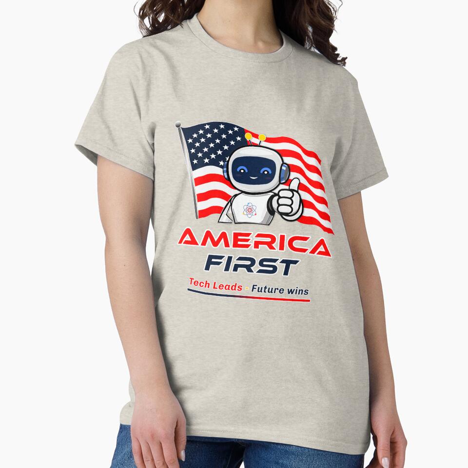 America First Tech Robot - Future Wins Vector by Print Expert