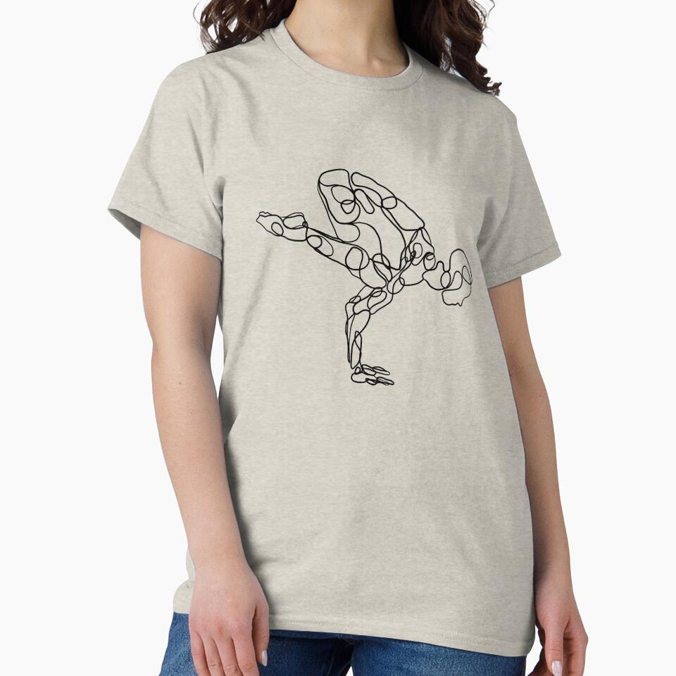 Contour Line Yoga-Crane Pose 1 by FranksArtWorld