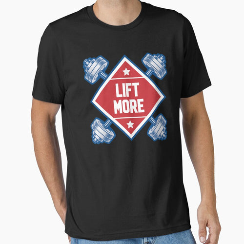 "Lift More" Workout Gym Strength Weightlifting Design by festivalshirt