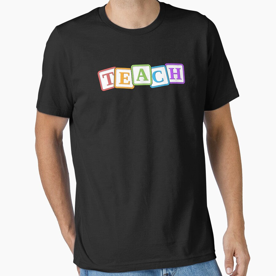 Teach Kindergarten Teacher Gift Letter Blocks Kinder Team by 14thFloor