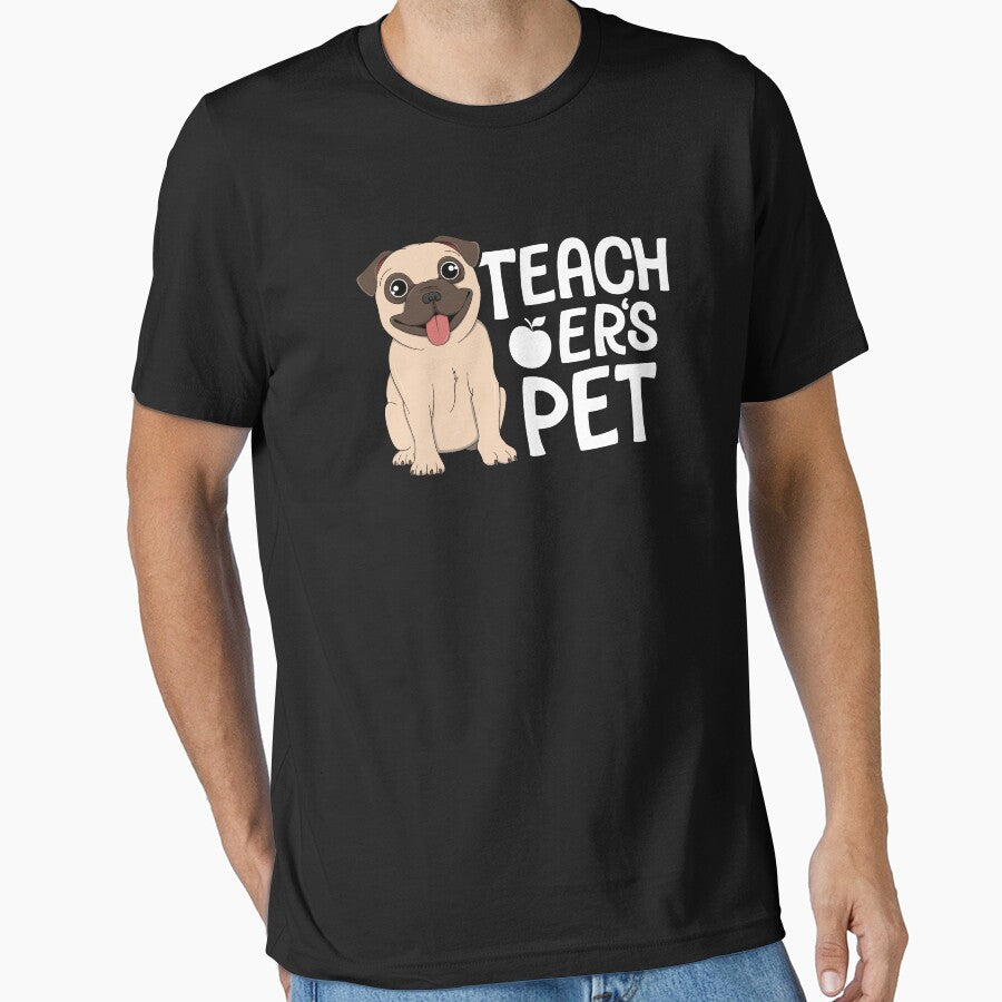 Teacher's Pet Kindergarten Preschool Kids Boys Girl Dog Pug by 14thFloor
