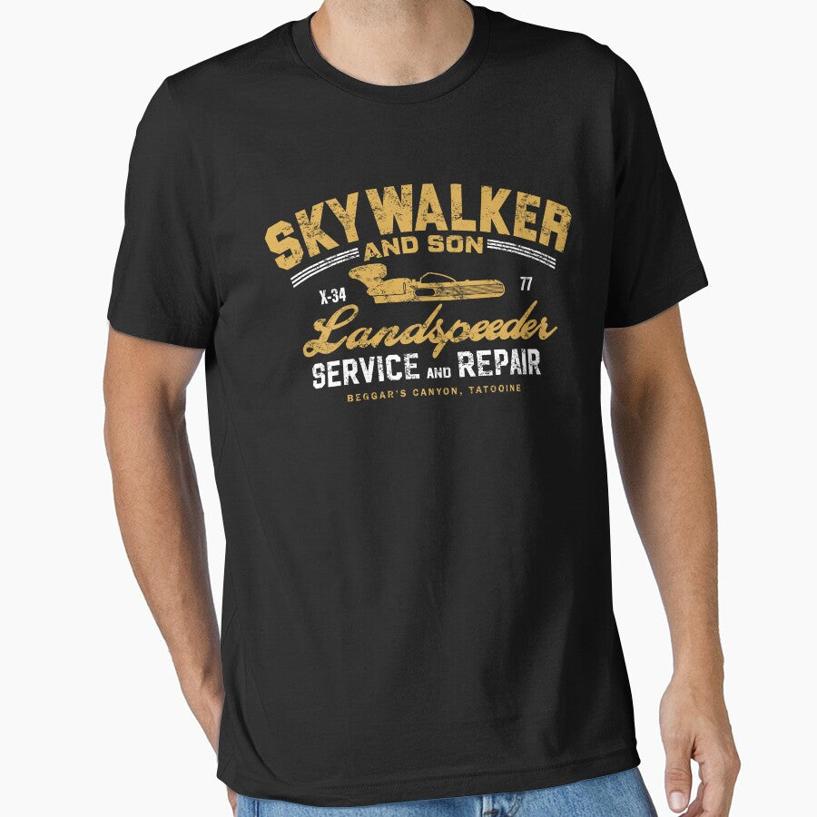 Skywalker And Son Landspeeder by Candywrap Studio