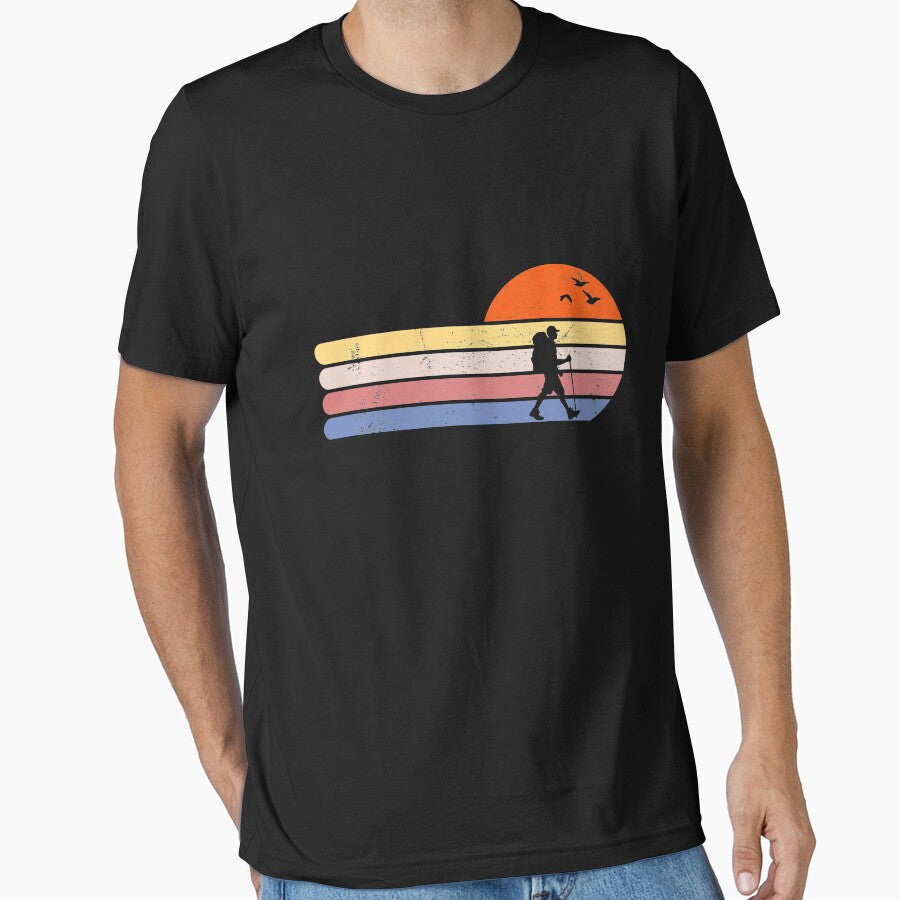 Retro Vintage Hiker, gift for Hiking lovers by VintagePathway