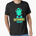 Kawaii Ghost Fitness Center Neon Green Gym by AstronautMerch