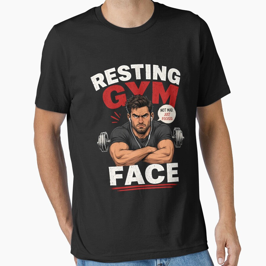 Resting Gym Face Funny Workout Design by johndesignwaves