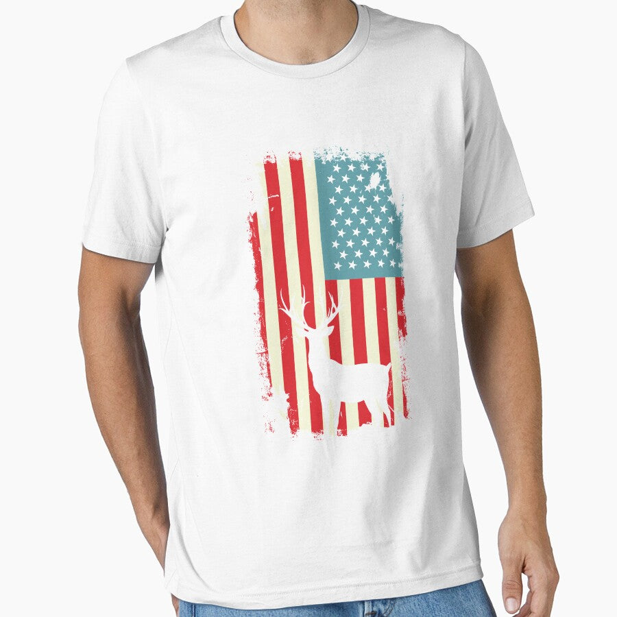 American Deer Hunter Patriotic For Men Women by miracletee