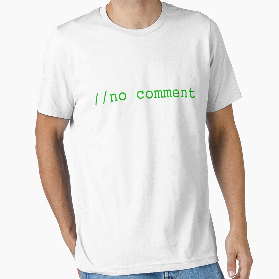 No Comment Funny Coder Technology by JuxNdx
