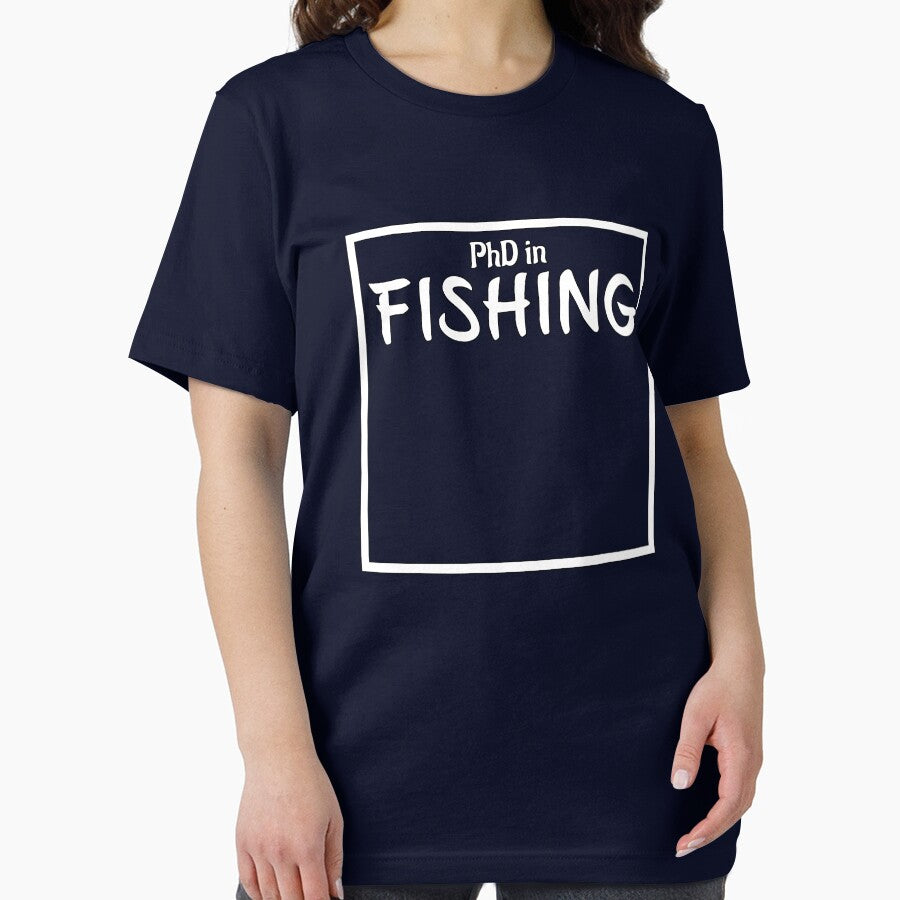 PhD in Fishing Graduation Hobby Birthday Celebration Gift by geekydesigner