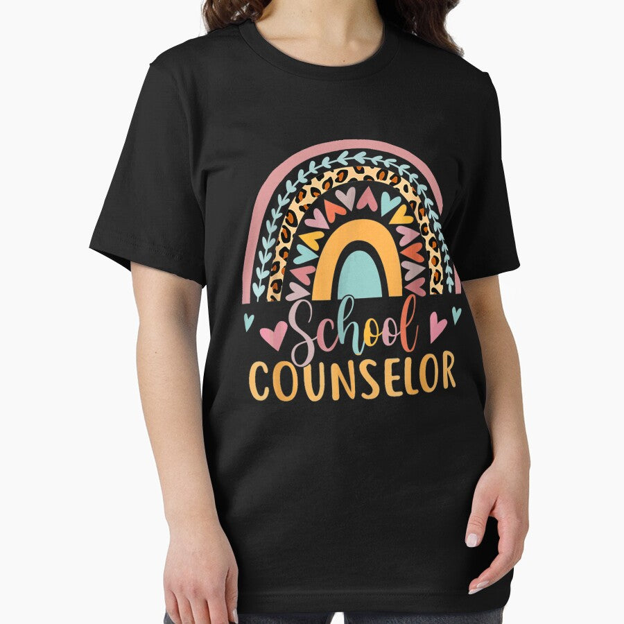 Funny School Counselor Rainbow Leopard Print Counselor by DieterShop