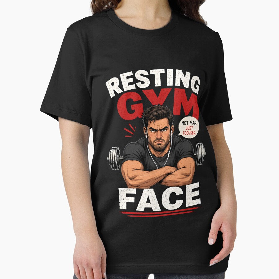 Resting Gym Face Funny Workout Design by johndesignwaves