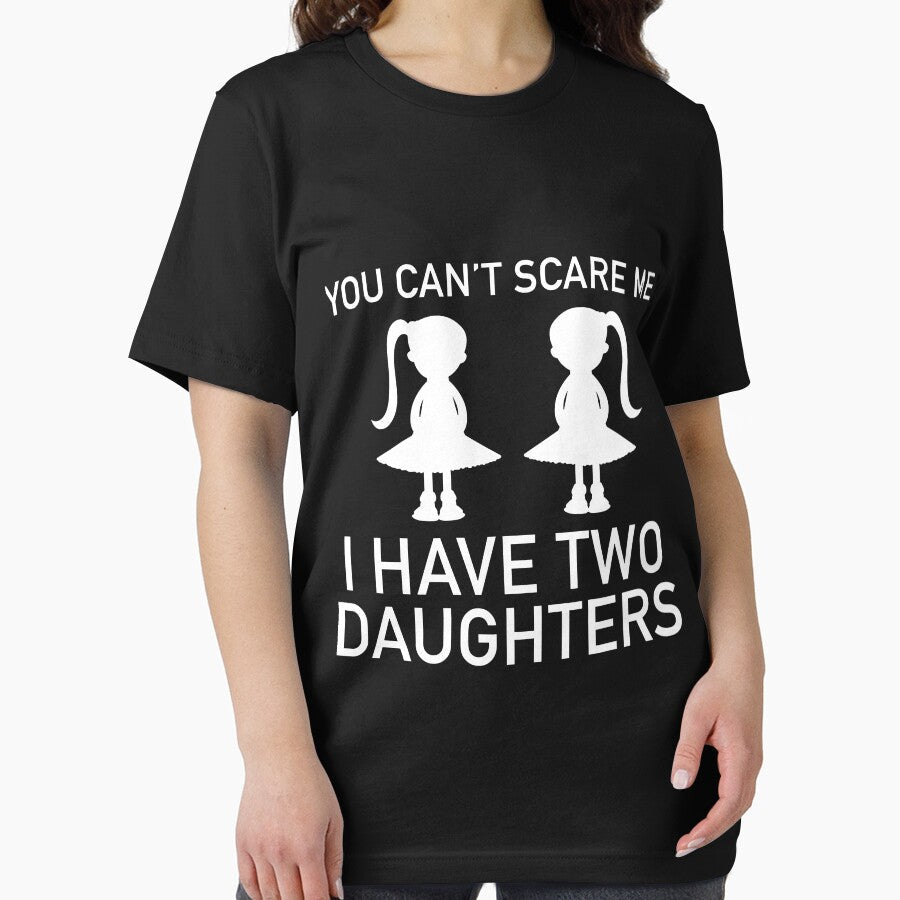 I Have Two Daughters Slim Fit by Karenleeha Unisex , , , Long Sleeve Tee
